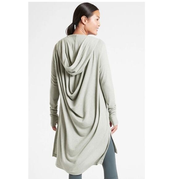 Athleta Sweaters - Women's Light Gray Hooded Sweater
